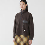 Sudadera AND WANDER Sweat Pullover Dark Brown - vista oficial