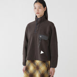 Sudadera AND WANDER Sweat Pullover Dark Brown - vista oficial