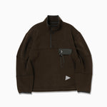 Sudadera AND WANDER Sweat Pullover Dark Brown - vista oficial