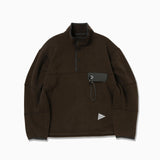 Sudadera AND WANDER Sweat Pullover Dark Brown - vista oficial