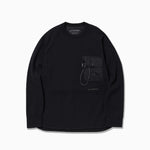 Camiseta AND WANDER PE Waffle LS T Black - foto oficial 1