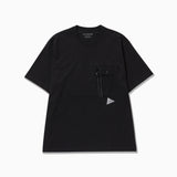 Camiseta AND WANDER Heavy Cotton Pocket SS T Black - vista oficial