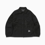 Sobrecamisa AND WANDER Crinkled Nylon Shirts Jacket Black - foto oficial 1