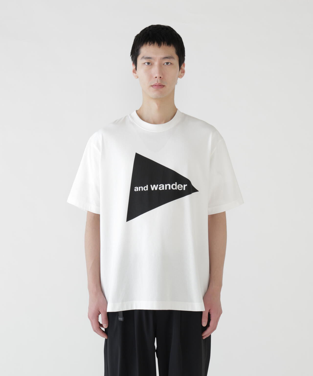 Camiseta AND WANDER Big Logo SS T White - vista oficial