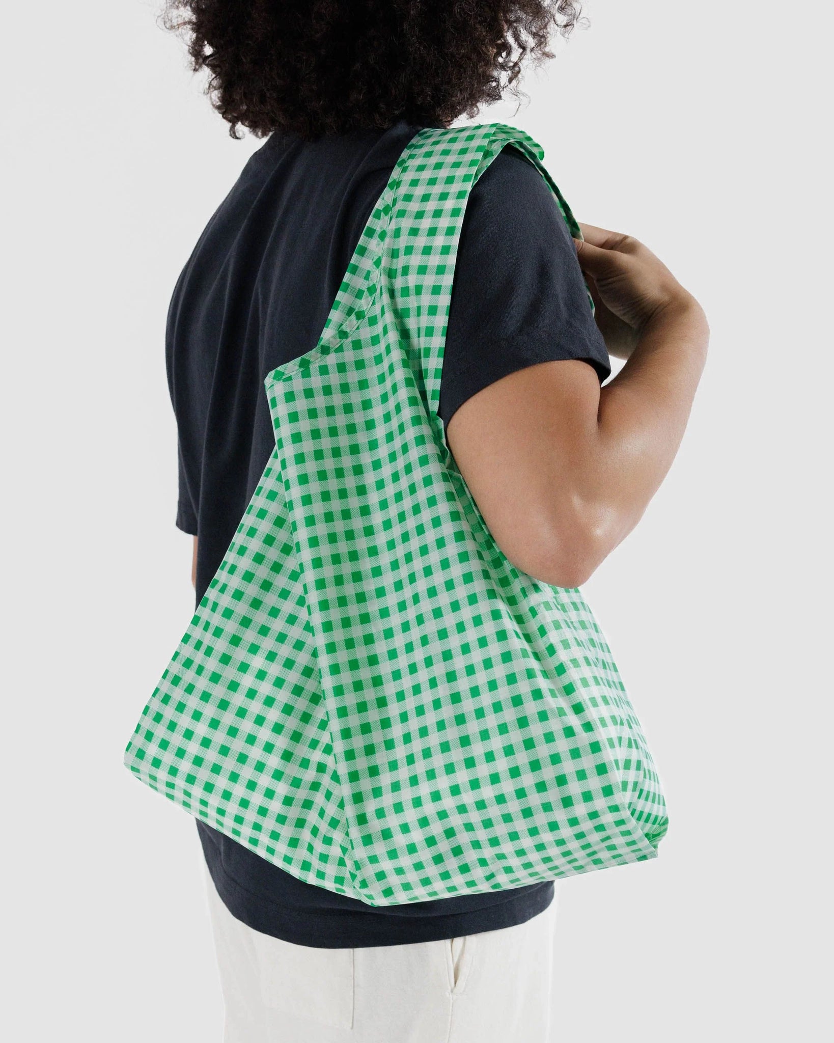 Green Gingham Recycled Standard Baggu Bag