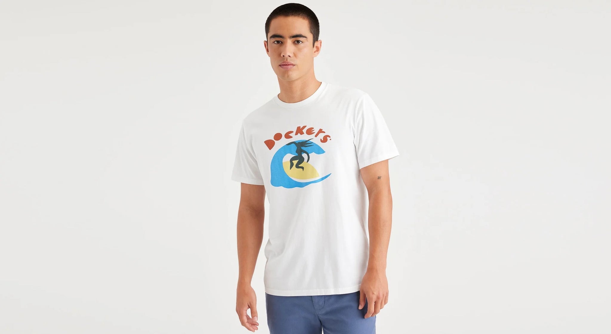 Dockers Slim Fit Logo Surfer T-shirt Lucent White 