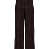 NÜMPH Nucassy Plisse Hose Schwarz Kaffee