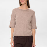 NÜMPH Nukally Taupe Gray Sweater
