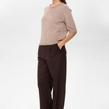 NÜMPH Nukally Taupe Gray Sweater