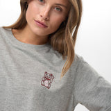 Camiseta NÜMPH Nuprema Oversize Medium Grey