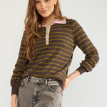 Jersey NÜMPH Lucinda Stripe Black Coffee - imagen oficial 1