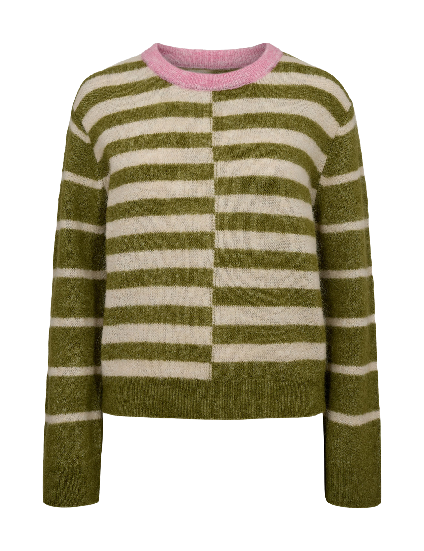Jersey NÜMPH Riette Block Stripe Calla Green - imagen oficial 5