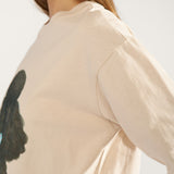 Camiseta NÜMPH Tova Oversize Gray Morn - look