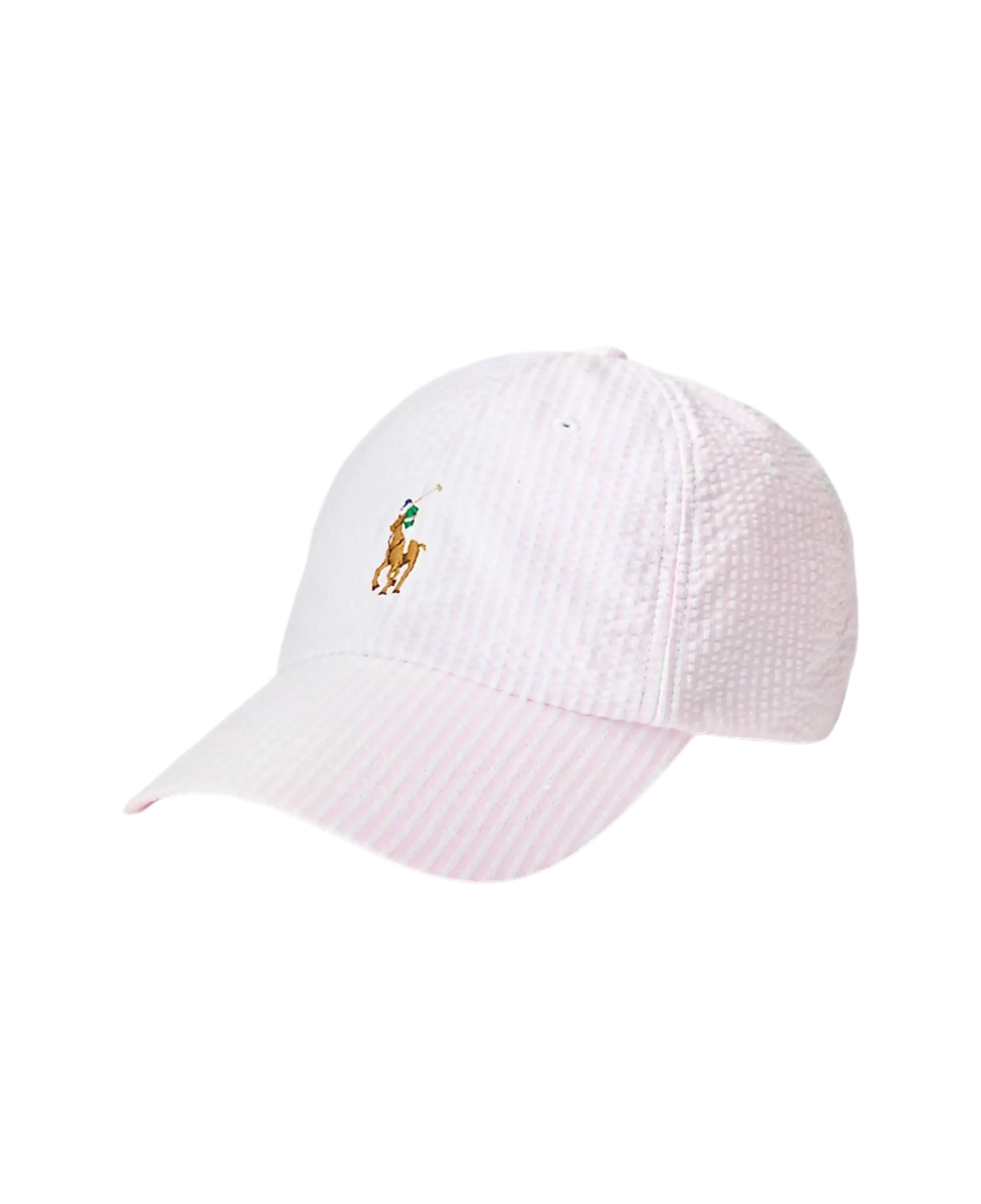 Gorra POLO RALPH LAUREN Seersucker Rosa – ECRU