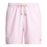 Bermuda-Badeanzug „Traveller“ von Polo Ralph Lauren im klassischen Schnitt aus Seersucker in Karmelrosa 