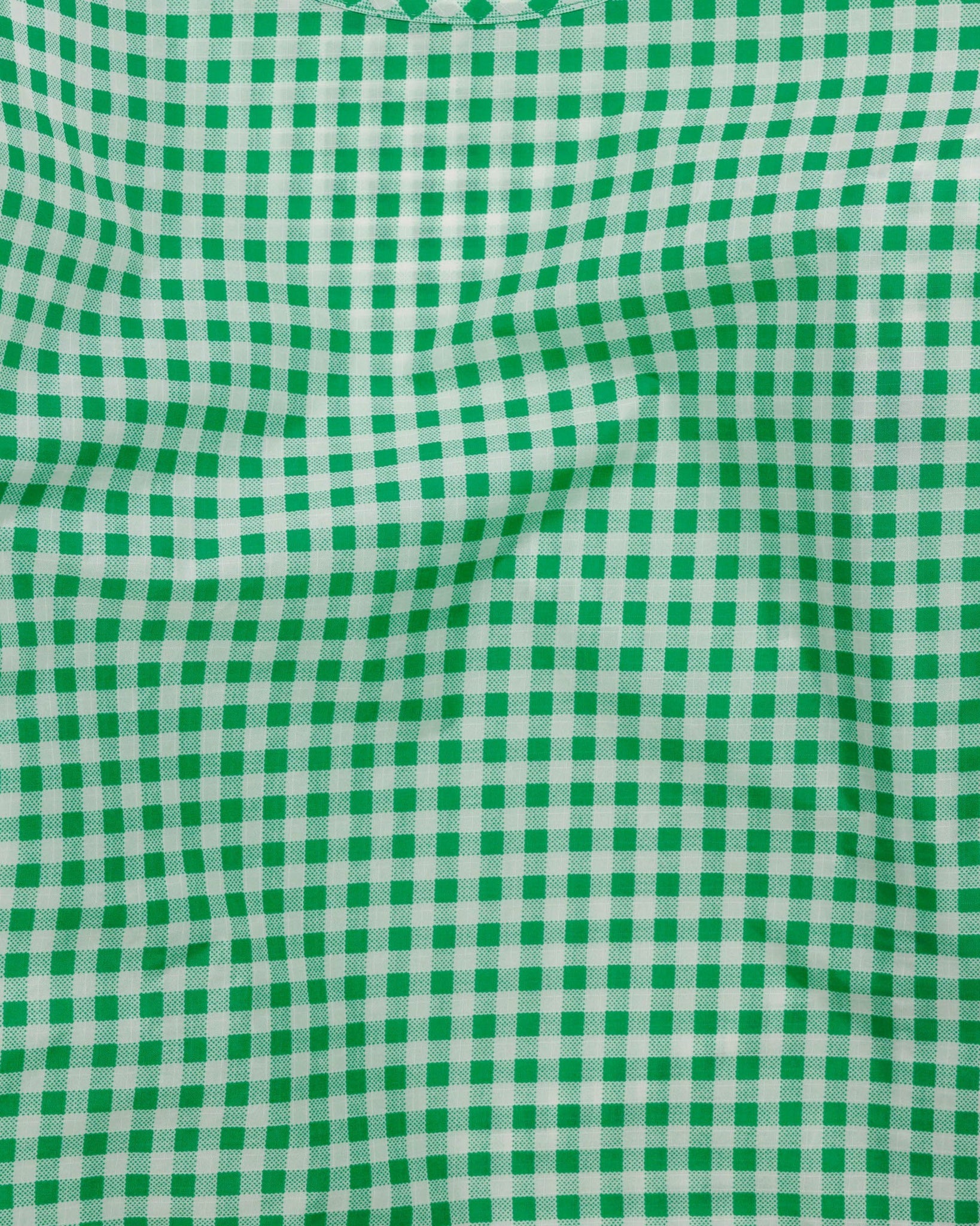 Grüne recycelte Standard-Baggu-Tasche mit Gingham-Karomuster