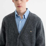 Cardigan EDMMOND STUDIOS Duck Patch Grey