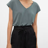 Camiseta VERO MODA Filli Balsam green Dark Green