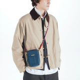 TOPOLOGIE 8MM SEILBAND - GRAU/ROT/BLAUES GITTER