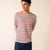 SAINT JAMES Tricolor Minquidame Striped Sailor Shirt