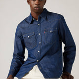 Camisa LEVI'S® Estándar Western Barstow Red Cast Rinse Marbled