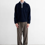 Polo EDMMOND STUDIOS Unconventional Zip Navy