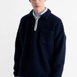 Polo EDMMOND Unconventional Zip Navy