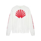 Camiseta NEW AMSTERDAM SURF ASSOCIATION Manga Larga Logo Washed White Deep Red