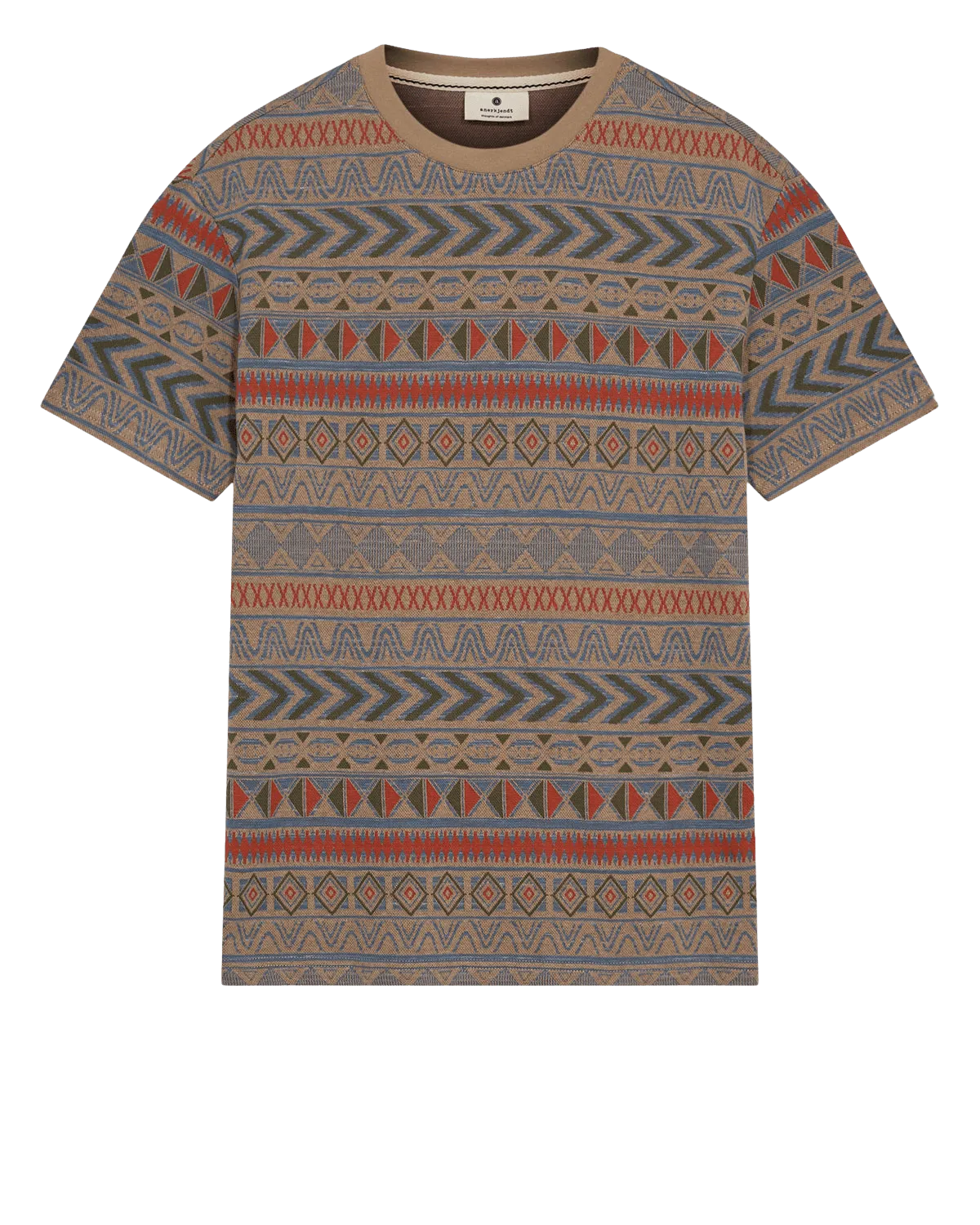 Camiseta Anerkjendt Akkikki Jacquard Incense - ECRU