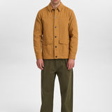 ANERKJENDT Akoscar Twill Goldbraunes Überhemd