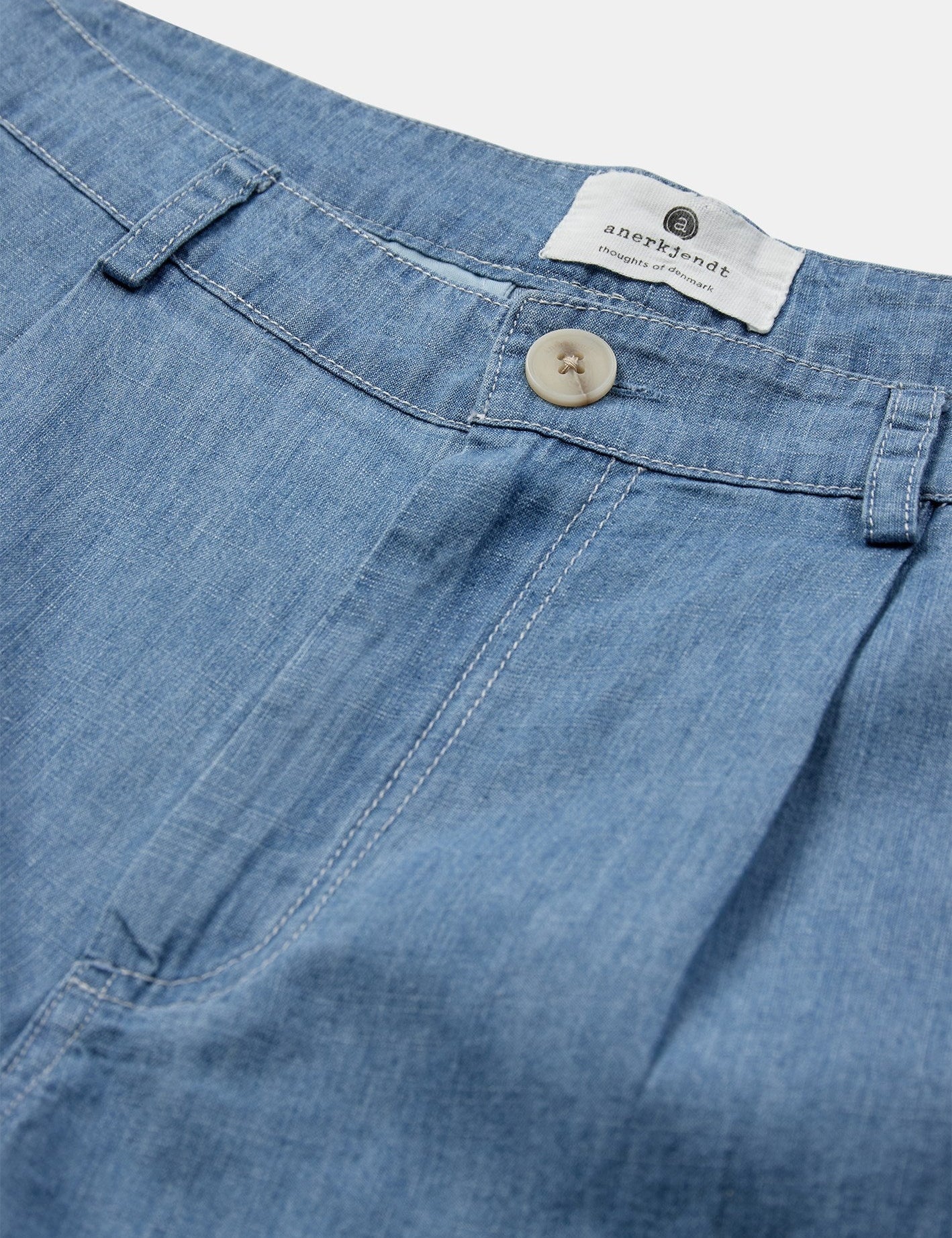Shorts ANERKJENDT Akjan Chambray Medium Blue Denim