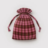 Bolsa BAGGU Pleated Azalea Pink Tartan