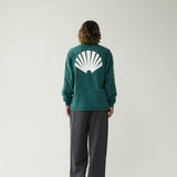 Camiseta NEW AMSTERDAM SURF ASSOCIATION Logo Longsleeve Bottle Green