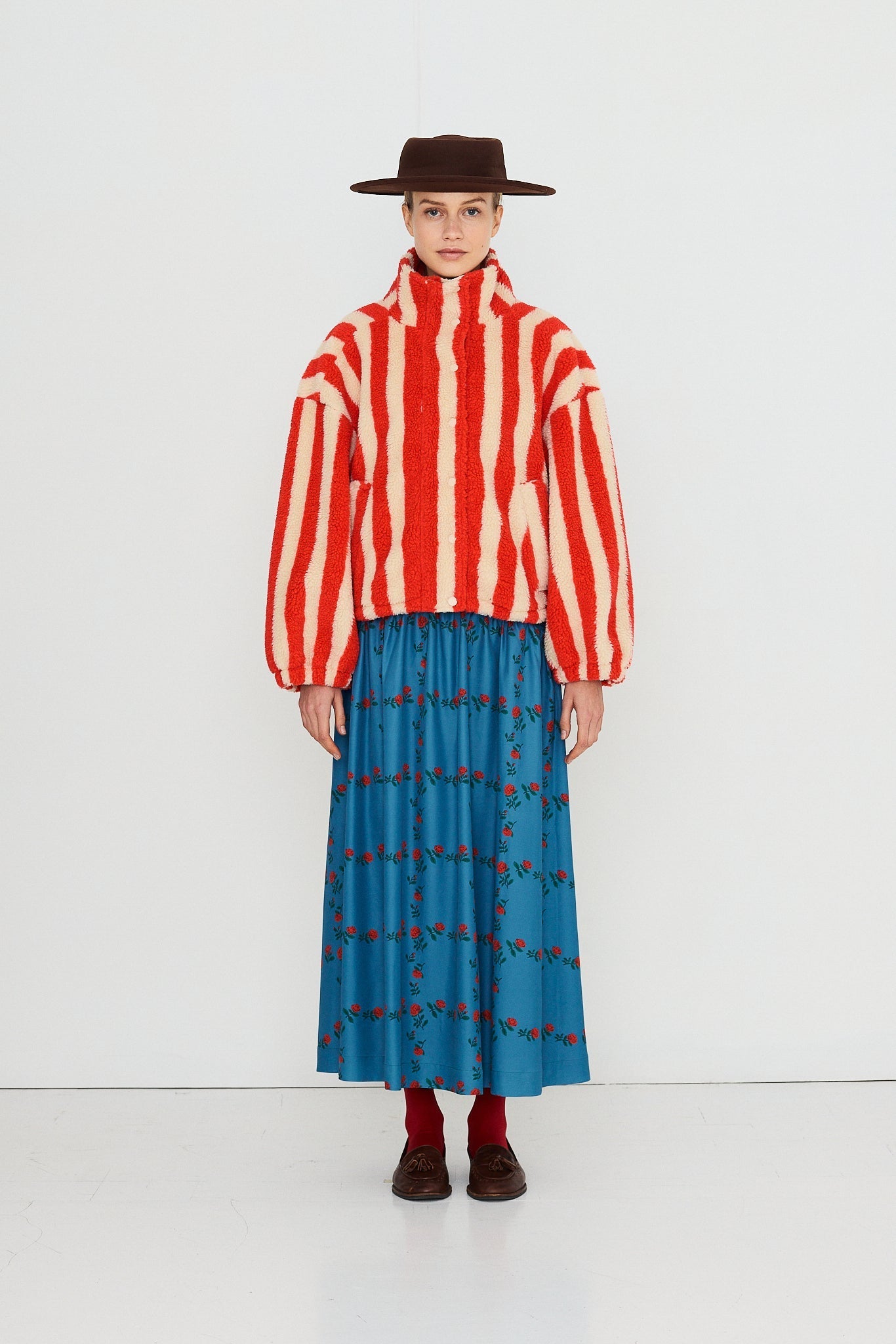 Chaqueta sherpa Wide Stripes The Tiny Big Sister - detalle