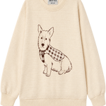 Sudadera Dog The Tiny Big Sister AW26-814 crema claro - vista frontal