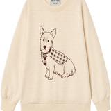 Sudadera Dog The Tiny Big Sister AW26-814 crema claro - vista frontal