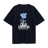 Camiseta BLUE BANANA Flower Azul Marino - vista trasera