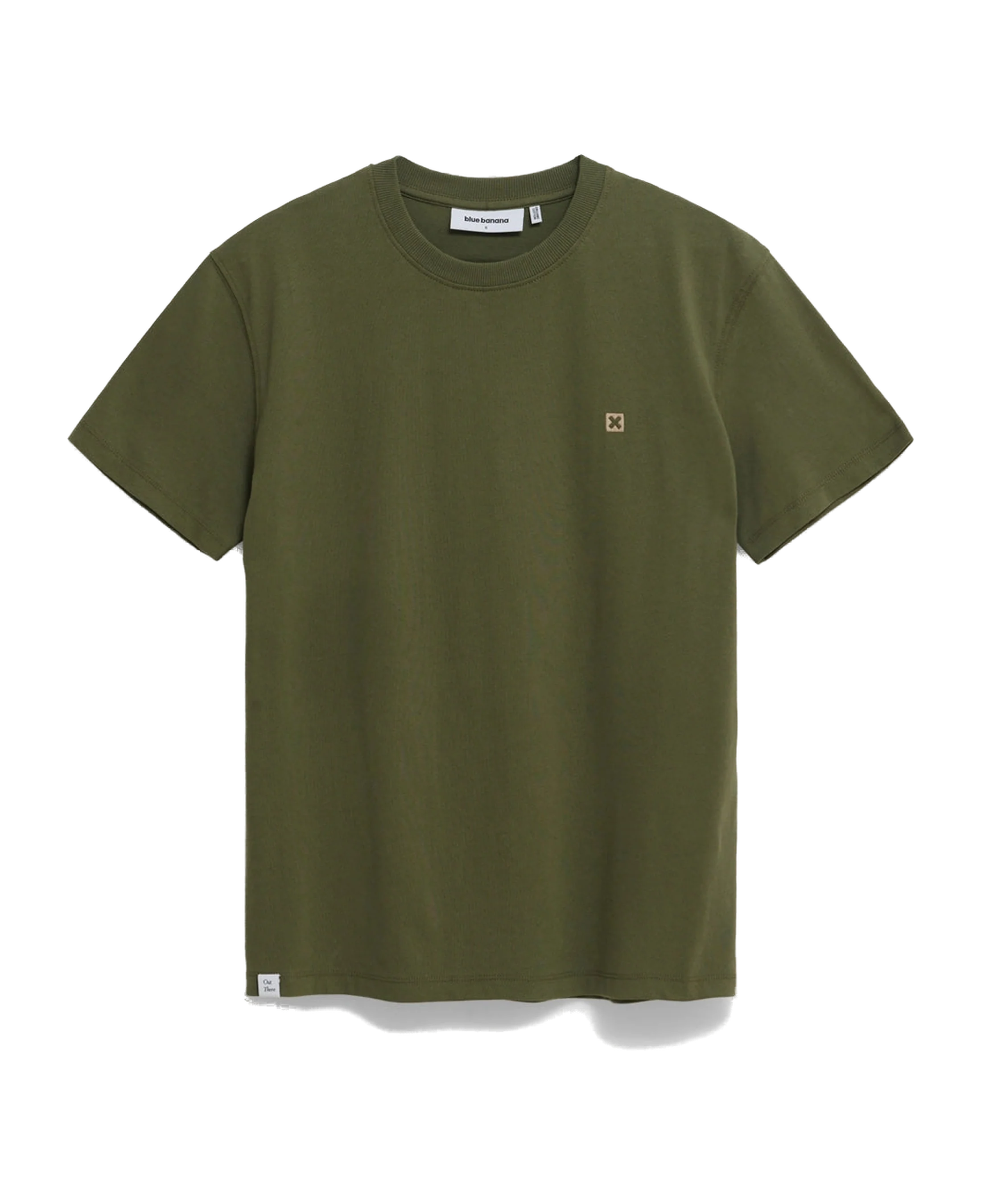 Camiseta BLUE BANANA Logo Olive Green - vista frontal