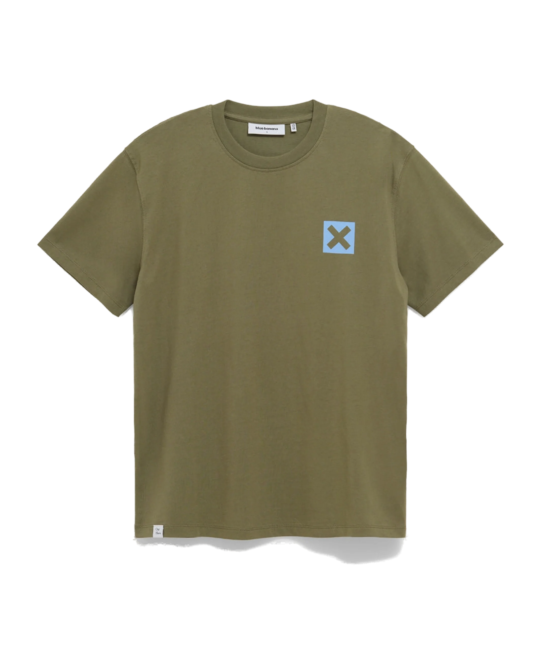 Camiseta BLUE BANANA Nature Olive Green - vista frontal