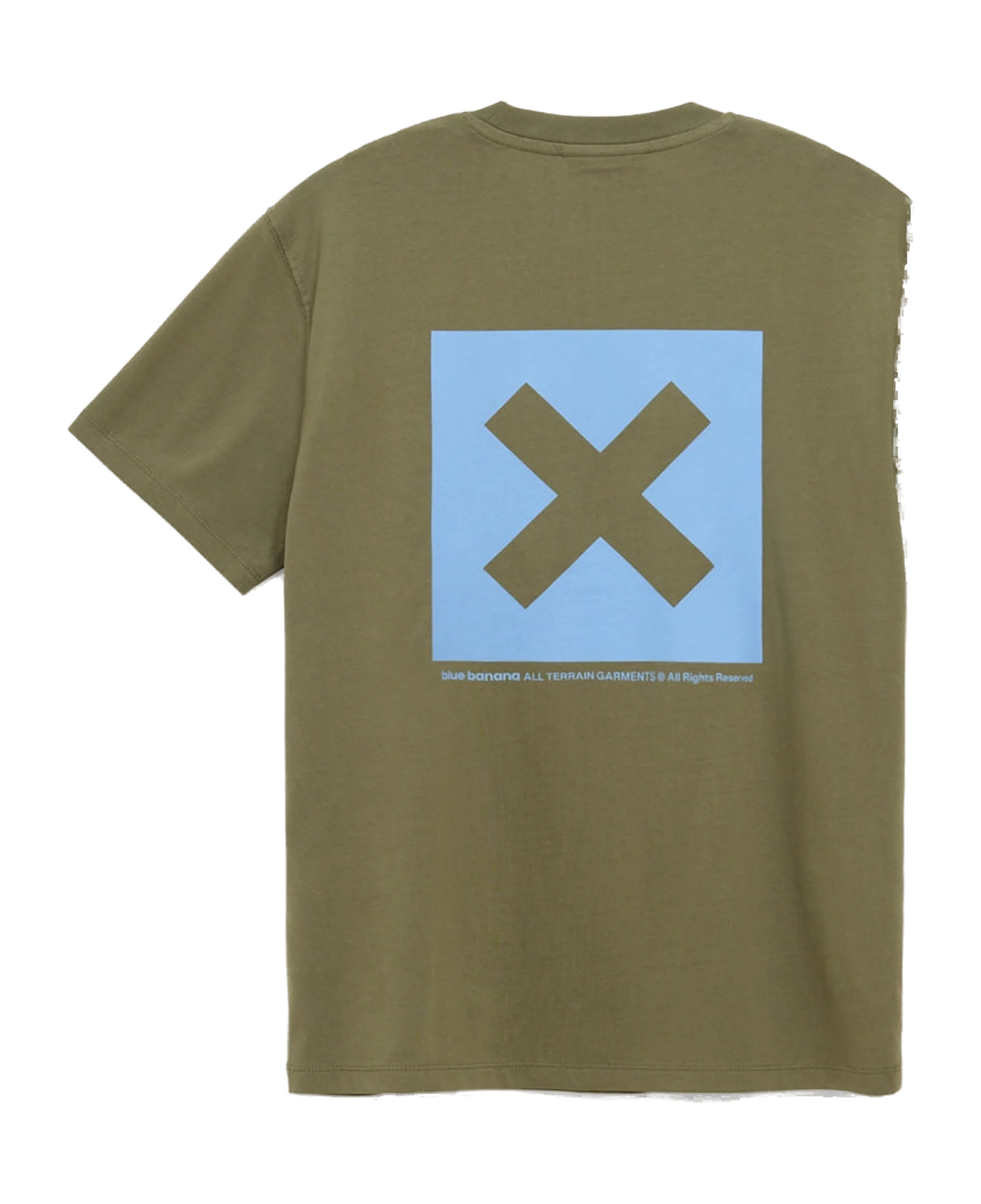 Camiseta BLUE BANANA Nature Olive Green - vista trasera
