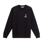 Camiseta de manga larga BLUE BANANA Flower Negra - vista frontal