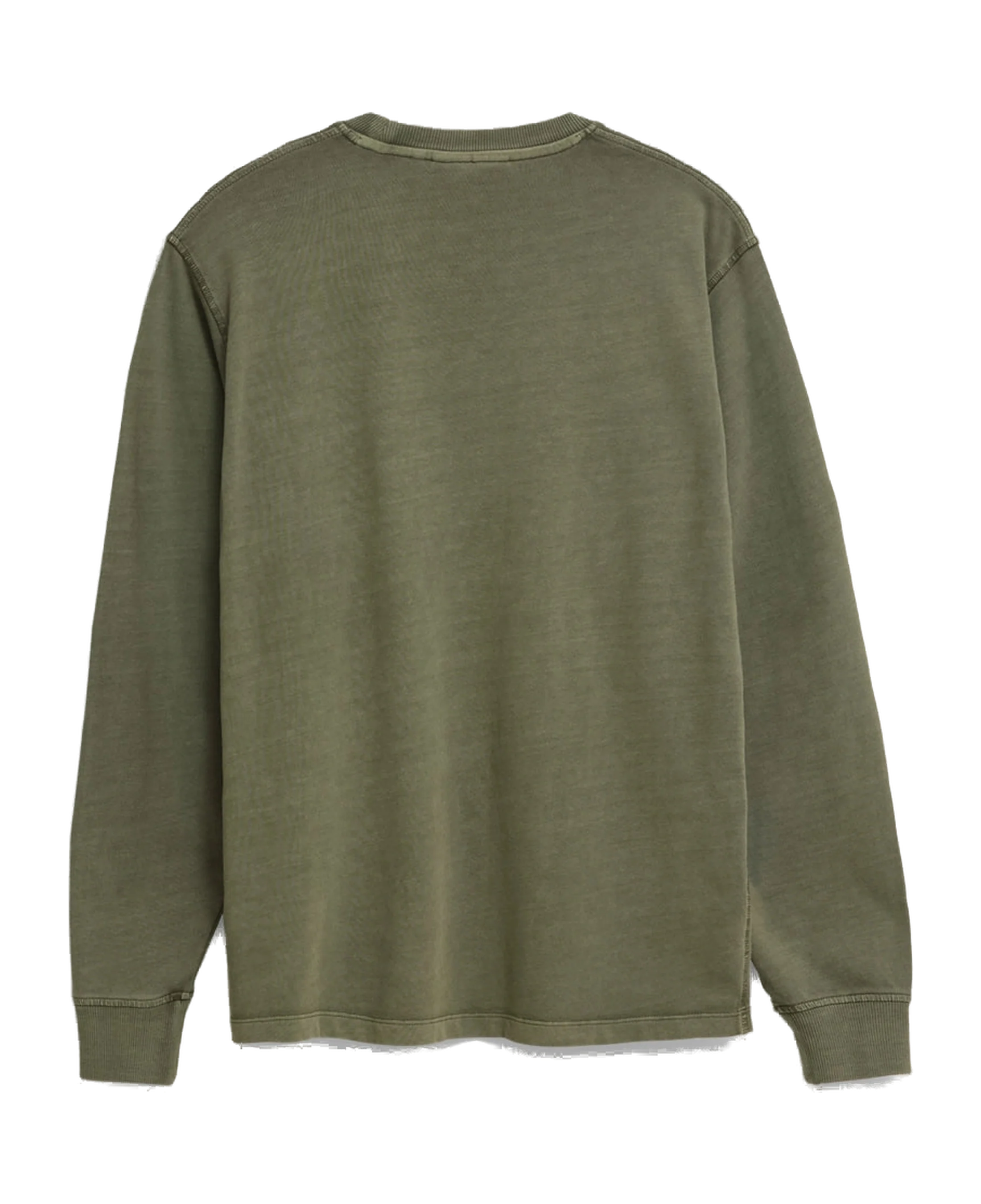 Camiseta de manga larga BLUE BANANA Iconic Olive Green - vista trasera