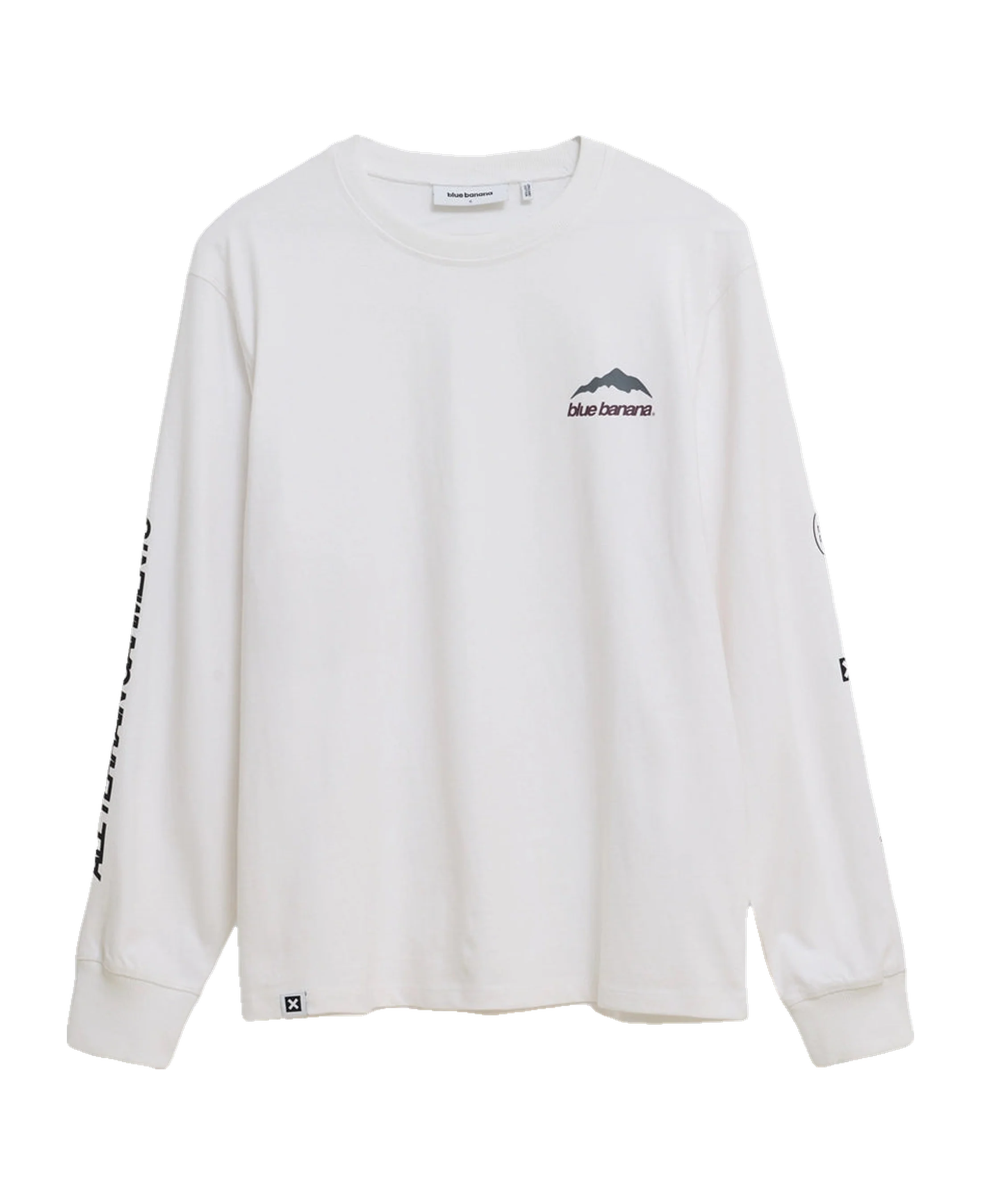 Camiseta de manga larga BLUE BANANA Mountain Blanca - vista frontal