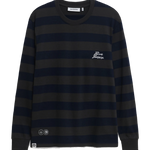 Camiseta de manga larga BLUE BANANA Stripes Antracita - vista frontal