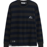 Camiseta de manga larga BLUE BANANA Stripes Antracita - vista frontal