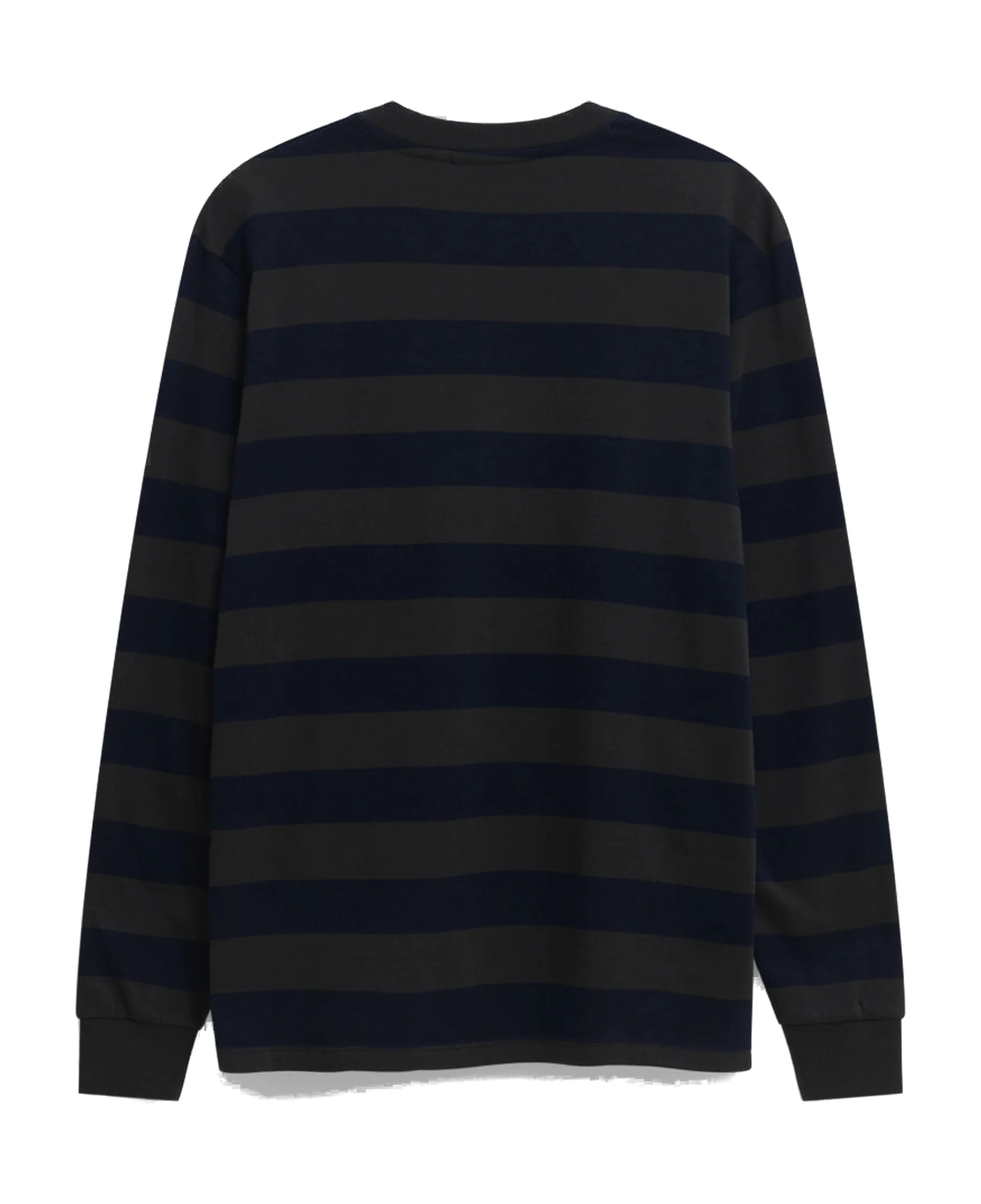 Camiseta de manga larga BLUE BANANA Stripes Antracita - vista trasera