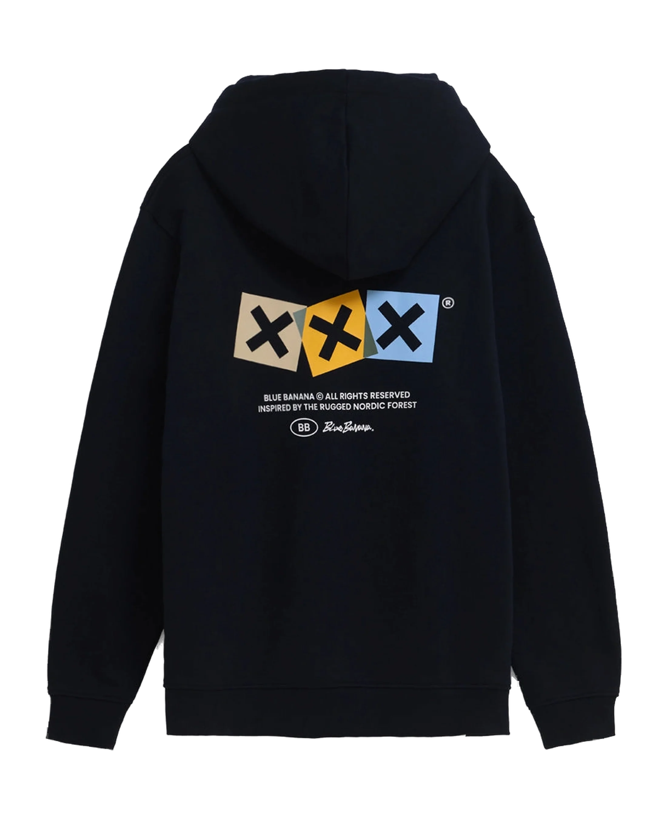 Sudadera con capucha BLUE BANANA Dice Azul Marino - vista trasera