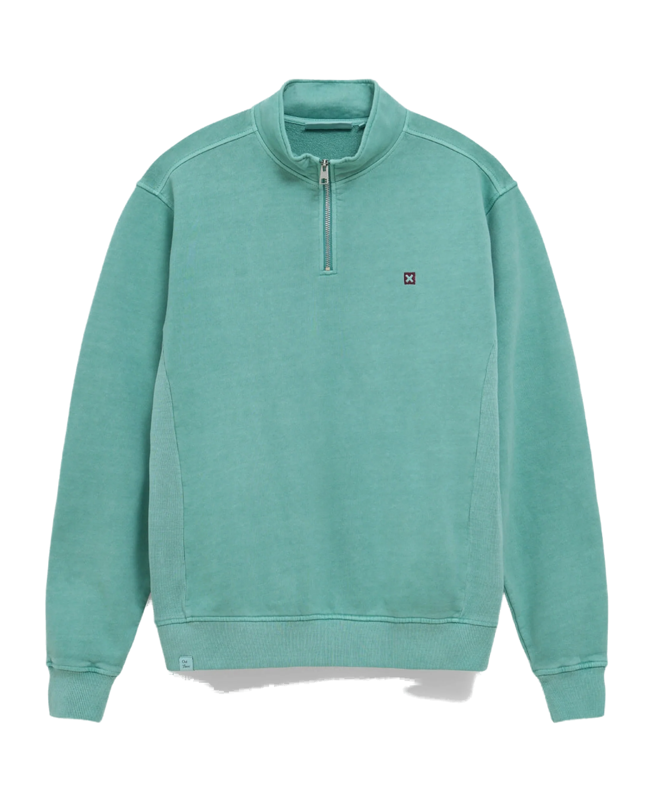 Sudadera BLUE BANANA Half Zip Logo Dusty Acqua - vista frontal
