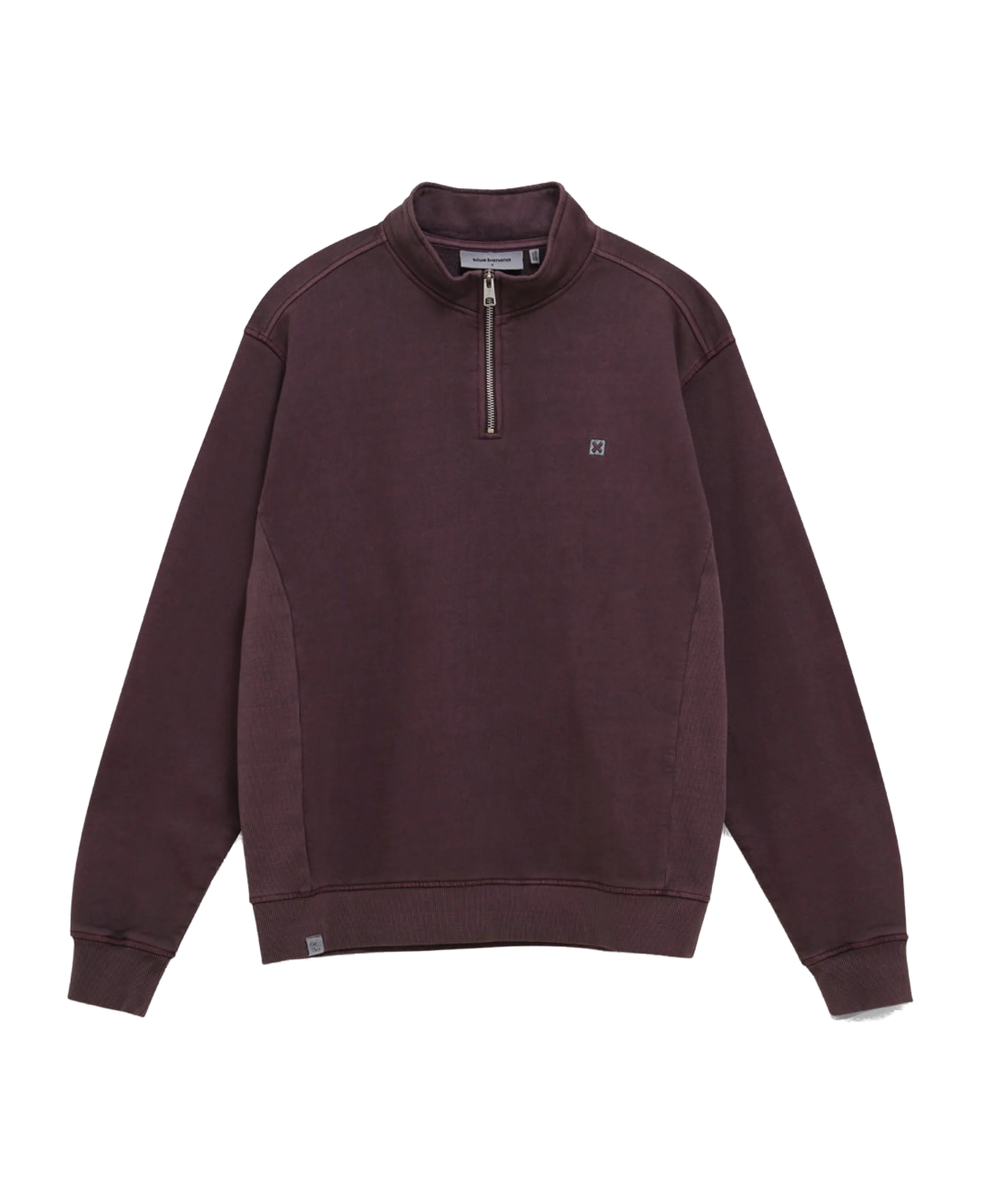 Sudadera BLUE BANANA Half Zip Logo Cherry - vista frontal