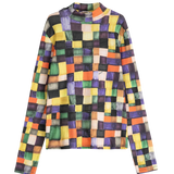 Top BOBO CHOSES Cuello Alto Rainbow Plaid